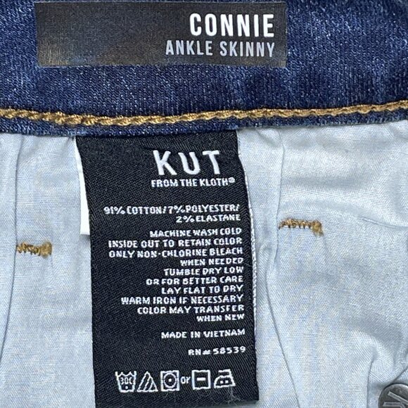 Kut from the Kloth Connie Ankle Skinny Womens 00 Denim Blue Jeans 25x26 NWT - Picture 15 of 16